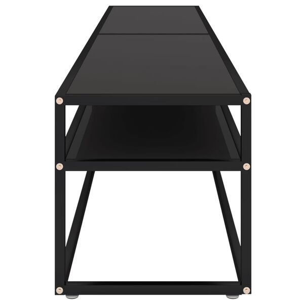 vidaXL Έπιπλο Τηλεόρασης Μαύρο 200 x 40 x 40,5 εκ. από Γυαλί Ασφαλ.