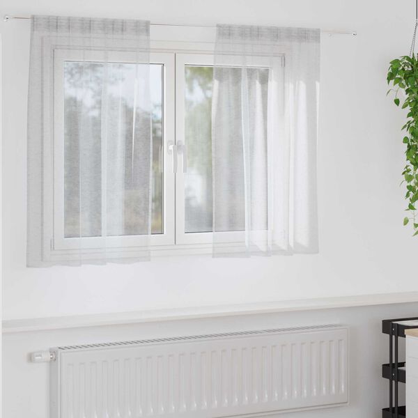 vidaXL Κουρτίνες 2 pcs Ανοιχτό γκρι 140 x 140 εκ. Πολυεστέρας