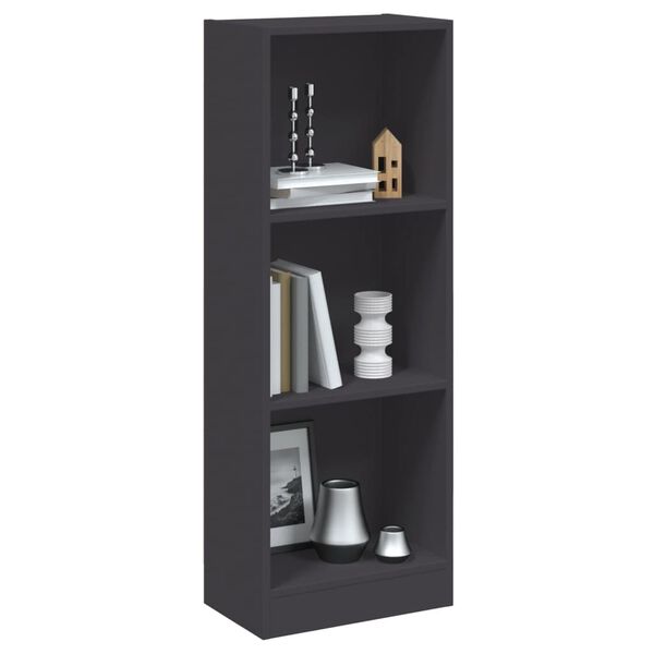 vidaXL Βιβλιοθήκη με 3 Ράφια Λευκή 40x24x109 εκ. Επεξεργασμένο Ξύλο