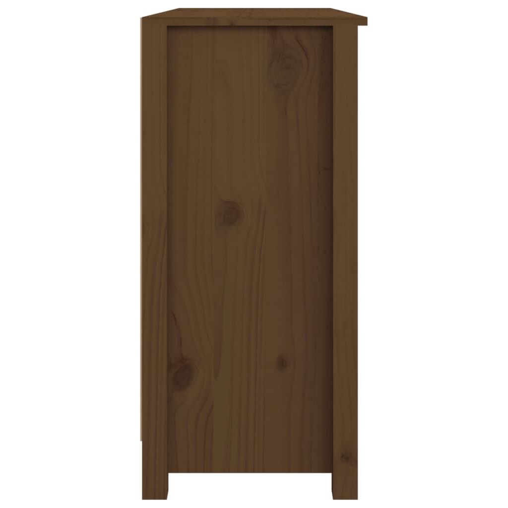 vidaXL Ντουλάπι Καφέ Μελί 100x35x74 εκ. από Μασίφ Ξύλο Πεύκου
