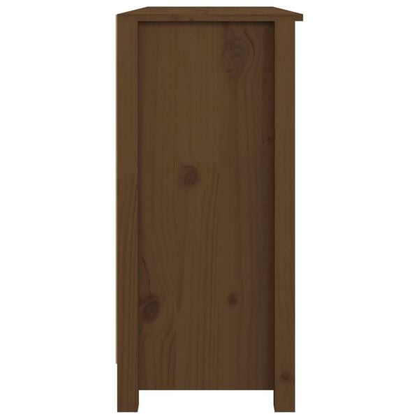vidaXL Ντουλάπι Καφέ Μελί 100x35x74 εκ. από Μασίφ Ξύλο Πεύκου