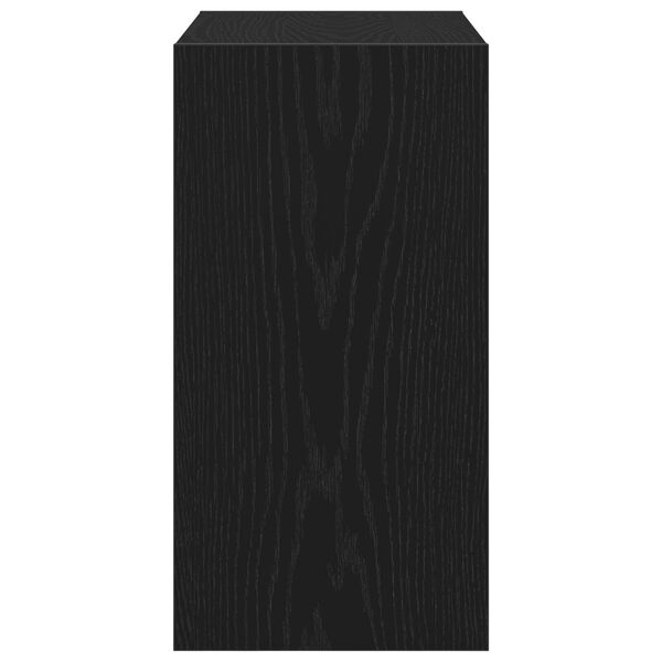 vidaXL Τραπέζι Δίπλα στον Καναπέ Μαύρο Δρύς 50x26x50 εκ Επεξεργασμένο Ξύλο