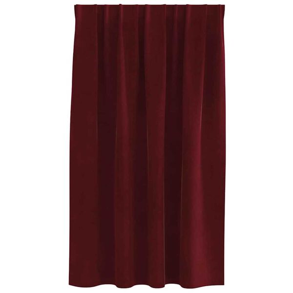 vidaXL Κουρτίνες με κουρτίνες 2 pcs Μπορντό 140 x 140 cm Βελούδο