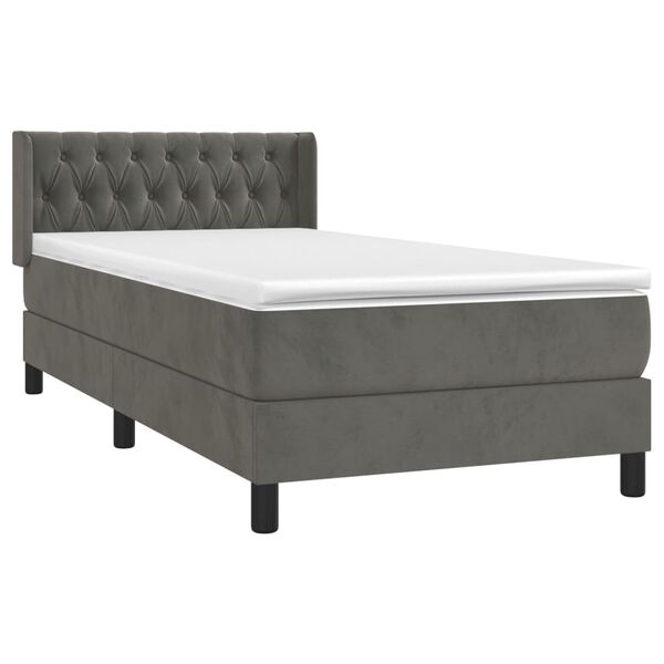 vidaXL &Kappa;&rho;&epsilon;&beta;ά&tau;&iota; Boxspring &mu;&epsilon; &Sigma;&tau;&rho;ώ&mu;&alpha; &Sigma;&kappa;&omicron;ύ&rho;&omicron; &Gamma;&kappa;&rho;&iota; 90x200 &epsilon;&kappa;. &Beta;&epsilon;&lambda;&omicron;ύ&delta;&iota;&nu;&omicron;