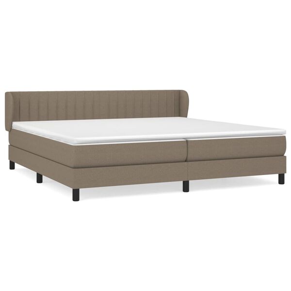 vidaXL &Kappa;&rho;&epsilon;&beta;ά&tau;&iota; Boxspring &mu;&epsilon; &Sigma;&tau;&rho;ώ&mu;&alpha; Taupe 200x200 &epsilon;&kappa;. &Upsilon;&phi;&alpha;&sigma;&mu;ά&tau;&iota;&nu;&omicron;