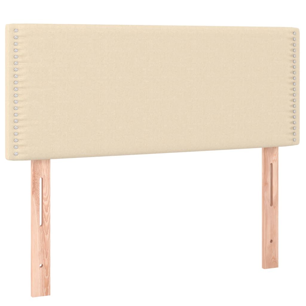 vidaXL Κρεβάτι Boxspring με Στρώμα Κρεμ 100 x 200 εκ. Υφασμάτινο