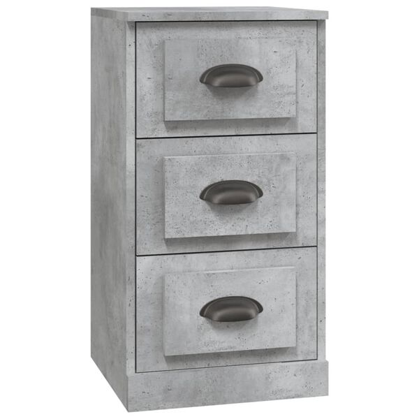 vidaXL Μπουφές Γκρι Σκυροδέματος 36x35,5x67,5 εκ. Επεξεργασμένο Ξύλο