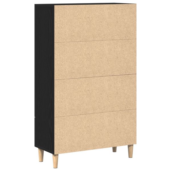 vidaXL Highboard με συρτάρι Μαύρο 70 x 31 x 115 εκ Επεξεργασμένο ξύλο