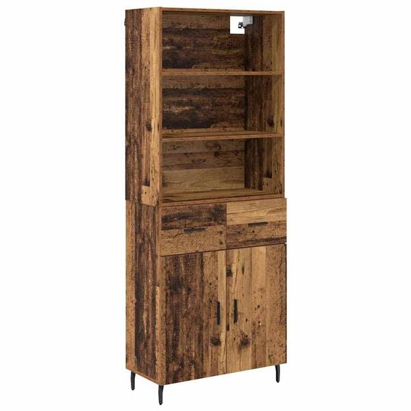 vidaXL Highboard &Pi;&alpha;&lambda;&iota;ό &Xi;ύ&lambda;&omicron; 69,5 x 34 x 180 &epsilon;&kappa;. &Sigma;ύ&nu;&theta;&epsilon;&tau;&omicron; &Xi;ύ&lambda;&omicron; &kappa;&alpha;&iota; &Gamma;&upsilon;&alpha;&lambda;ί
