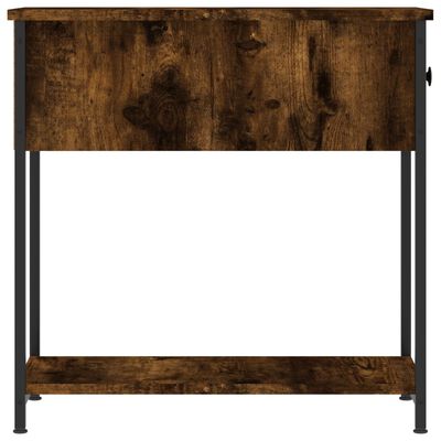 vidaXL Κομοδίνο Καπνιστή Δρυς 30 x 60 x 60 εκ. από Επεξεργασμένο Ξύλο