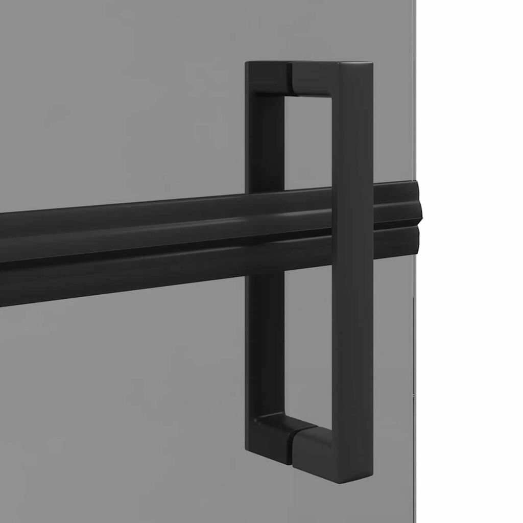 vidaXL Τοίχος ντους Walk-in Άλλο Μαύρο και σκούρο διαφανές 80 x 190 cm