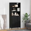 vidaXL Highboard &Mu;&alpha;ύ&rho;&eta; &Omicron;&xi;&upsilon;ά 69,5 x 34 x 180 &epsilon;&kappa;. &Epsilon;&pi;&epsilon;&xi;&epsilon;&rho;&gamma;&alpha;&sigma;&mu;έ&nu;&omicron; &xi;ύ&lambda;&omicron;
