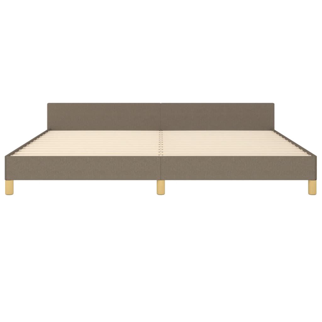 vidaXL Σκελετός Κρεβατιού Χωρίς Στρώμα Taupe 200x200 εκ.Υφασμάτινο