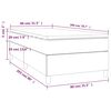 vidaXL Κρεβάτι Boxspring με Στρώμα Σκούρο Γκρι 80x200 εκ. Υφασμάτινο