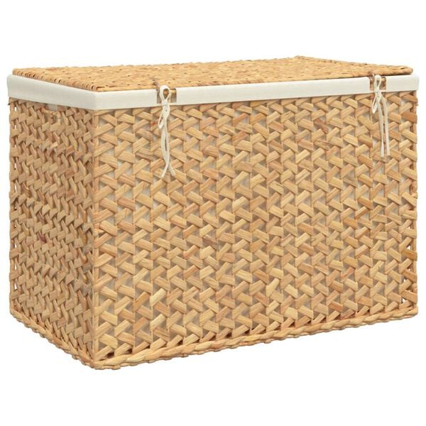 vidaXL Καλάθι Άπλυτων με 3 Τμήματα 75x42,5x52 εκ. από Υάκινθο Νερού