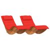vidaXL Ξαπλώστρα 2 pcs Καφέ 60 x 154 x 74εκ Μασίφ ξύλο ακακίας