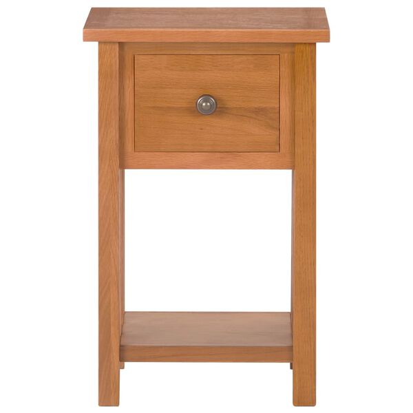 vidaXL Τραπεζάκι Βοηθητικό με Συρτάρι 35x27x55 εκ. Μασίφ Ξύλο Δρυός