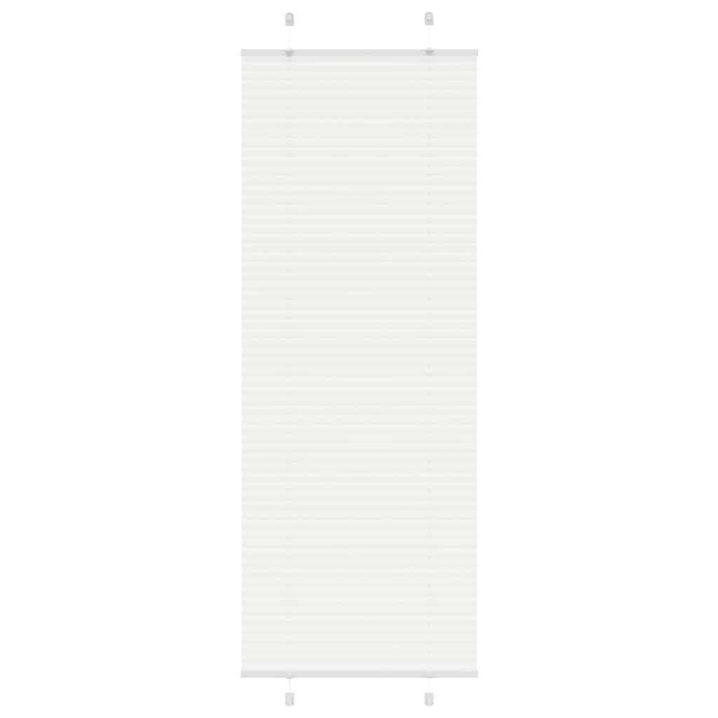 vidaXL Πλισέ περσίδα Λευκό 80x200 cm Πλάτος υφάσματος 79,4 cm