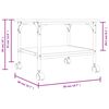 vidaXL Βάση Εκτυπωτή 2 Επιπέδων Μαύρη 50x40x38 εκ. Επεξεργασμένο Ξύλο