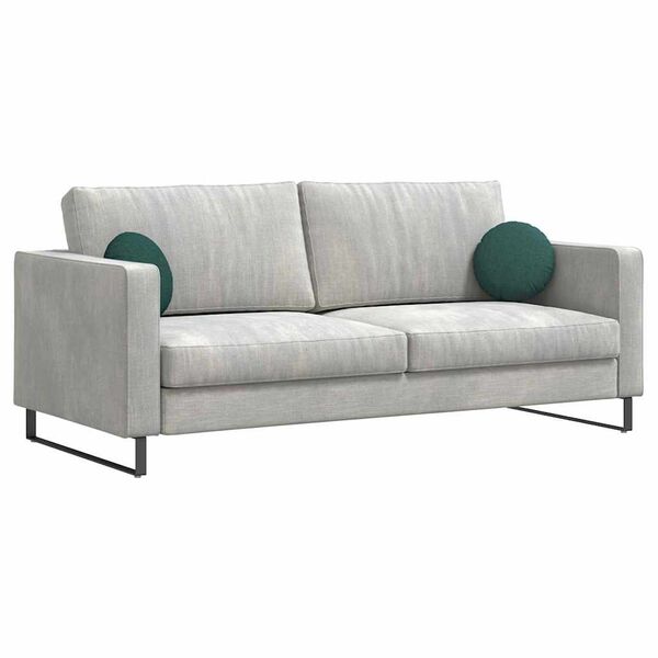 vidaXL Μαξιλάρια καθισμάτων 2 pcs Σκούρο Πράσινο Ø30 x 13 εκ ύφασμα