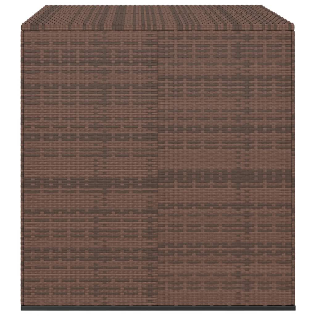 vidaXL Κουτί Μαξιλαριού Κήπου Καφέ 100x97,5x104 εκ. Ρατάν Πολυαιθ.