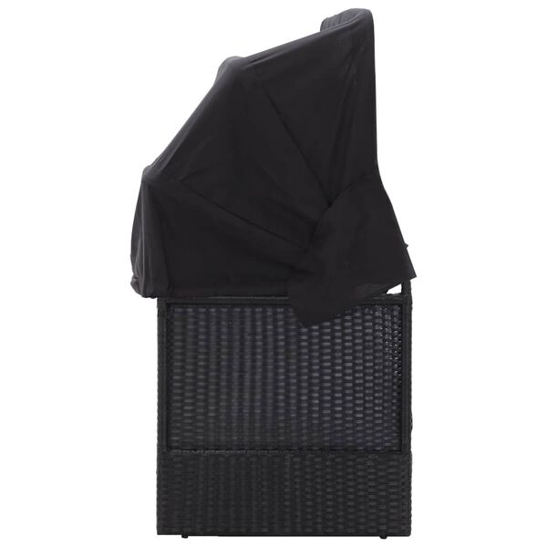 vidaXL &Kappa;&alpha;&nu;&alpha;&pi;έ&sigmaf; - &Kappa;&rho;&epsilon;&beta;ά&tau;&iota; &Kappa;ή&pi;&omicron;&upsilon; &Mu;&alpha;ύ&rho;&omicron;&sigmaf; &alpha;&pi;ό &Sigma;&upsilon;&nu;&theta;&epsilon;&tau;&iota;&kappa;ό &Rho;&alpha;&tau;ά&nu; &mu;&epsilon; &Sigma;&kappa;ί&alpha;&sigma;&tau;&rho;&omicron;