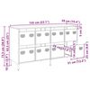 vidaXL Sideboard Λευκό 135x39x73,5 cm Ατσάλι ψυχρής έλασης