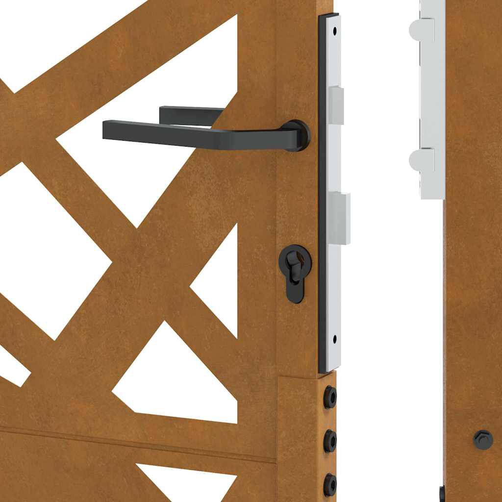 vidaXL Πύλη κήπου 105x130 cm από χάλυβα καιρικές συνθήκες Light Design