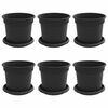 vidaXL &Gamma;&lambda;ά&sigma;&tau;&rho;&epsilon;&sigmaf; &phi;&upsilon;&tau;ώ&nu; 6 pcs &Mu;&alpha;ύ&rho;&omicron; &Oslash; 15 x 12 cm &Pi;&lambda;&alpha;&sigma;&tau;&iota;&kappa;ό