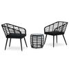 vidaXL &Sigma;&epsilon;&tau; &Epsilon;&pi;ί&pi;&lambda;&omega;&nu; Bistro 3 &Tau;&epsilon;&mu;&alpha;&chi;ί&omega;&nu; &Mu;&alpha;ύ&rho;&omicron; &alpha;&pi;ό &Sigma;&upsilon;&nu;&theta;&epsilon;&tau;&iota;&kappa;ό &Rho;&alpha;&tau;ά&nu;