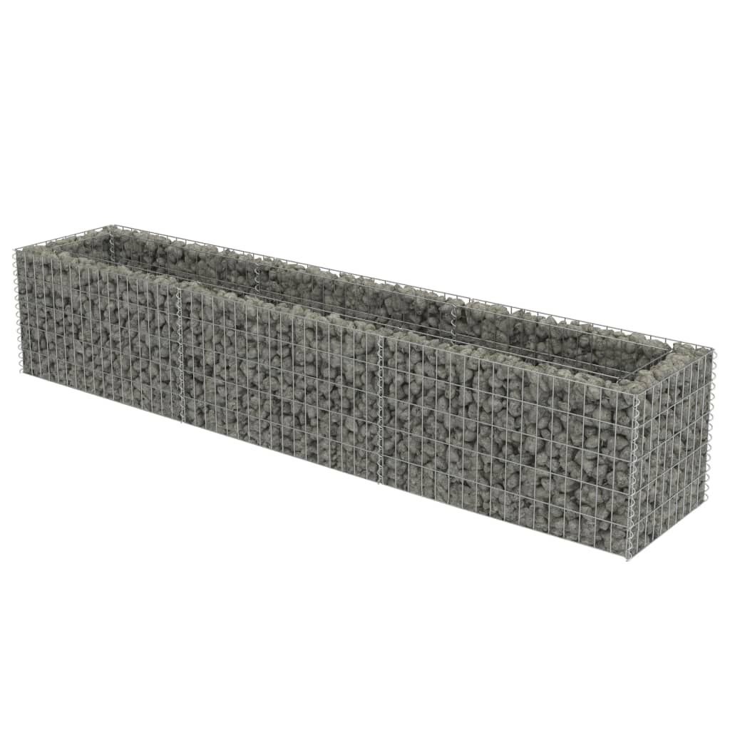 vidaXL Συρματοκιβώτιο-Γλάστρα Υπερυψωμένη 270x50x50 εκ. Γαλβ. Χάλυβας