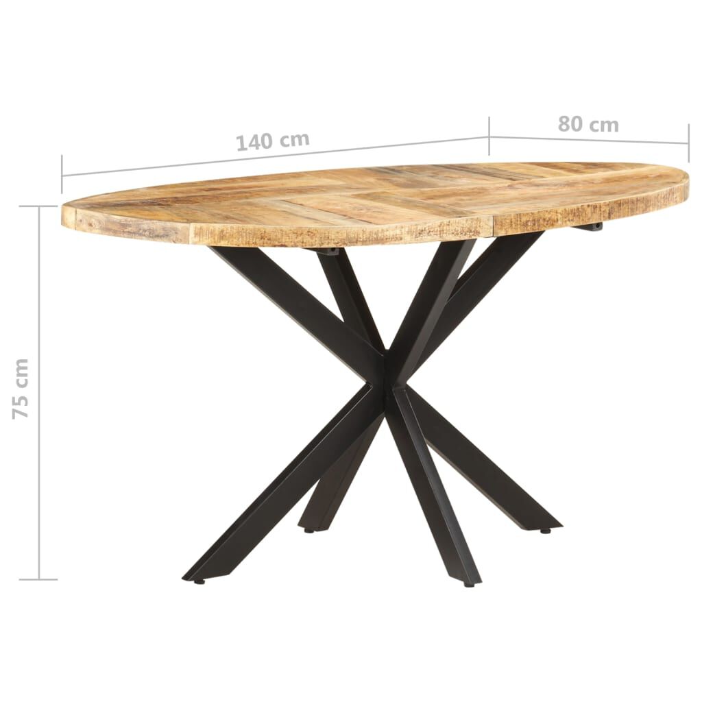 vidaXL Τραπεζαρία 140 x 80 x 75 εκ. από Μασίφ Ξύλο Μάνγκο