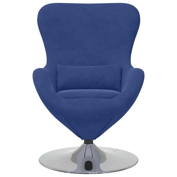 vidaXL Κάθισμα-αυγό Μπλε Αστυνομίας 63 x 73 x 90 εκ Βελούδο