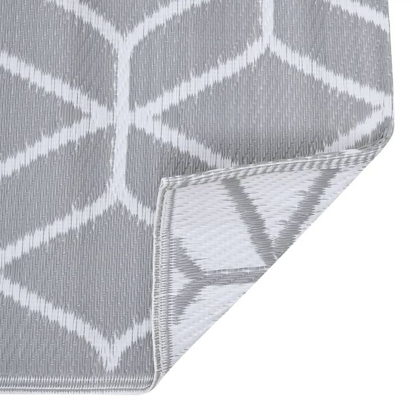 vidaXL χαλί εξωτερικού χώρου ARAKIL γκρι 80x150 cm PP