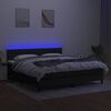 vidaXL &Kappa;&rho;&epsilon;&beta;ά&tau;&iota; Boxspring &mu;&epsilon; &Sigma;&tau;&rho;ώ&mu;&alpha; & LED &Mu;&alpha;ύ&rho;&omicron; 160x200 &epsilon;&kappa;. &Upsilon;&phi;&alpha;&sigma;&mu;ά&tau;&iota;&nu;&omicron;