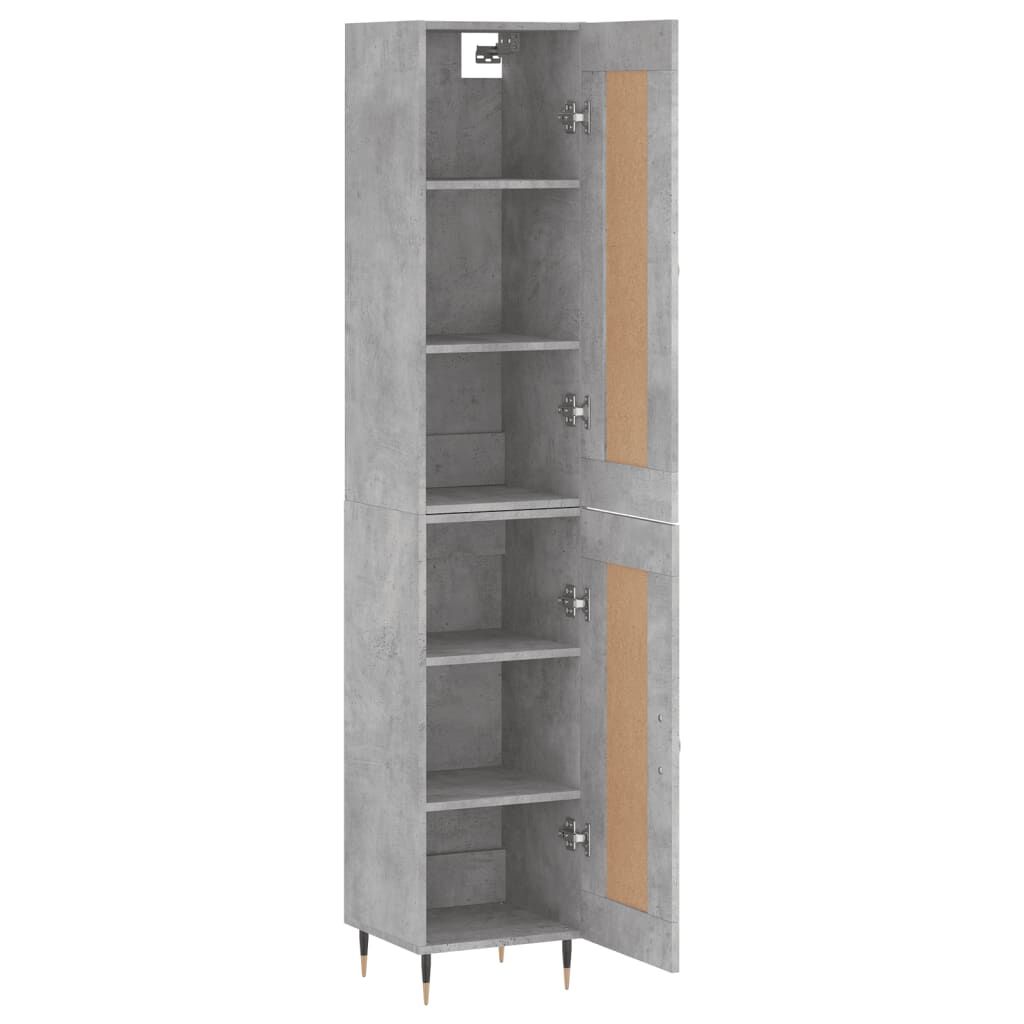 vidaXL Ντουλάπι Γκρι Σκυροδέματος 34,5x34x180 εκ. Επεξεργασμένο Ξύλο