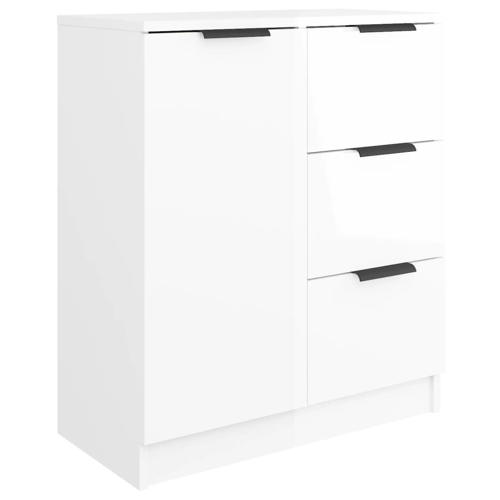 vidaXL Ντουλάπια 2 τεμ. Γυαλιστερό Λευκό 60x30x70εκ.Επεξεργασμένο Ξύλο