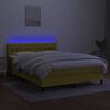 vidaXL &Kappa;&rho;&epsilon;&beta;ά&tau;&iota; Boxspring &mu;&epsilon; &Sigma;&tau;&rho;ώ&mu;&alpha; & LED &Pi;&rho;ά&sigma;&iota;&nu;&omicron; 140x190 &epsilon;&kappa; &Upsilon;&phi;&alpha;&sigma;&mu;ά&tau;&iota;&nu;&omicron;