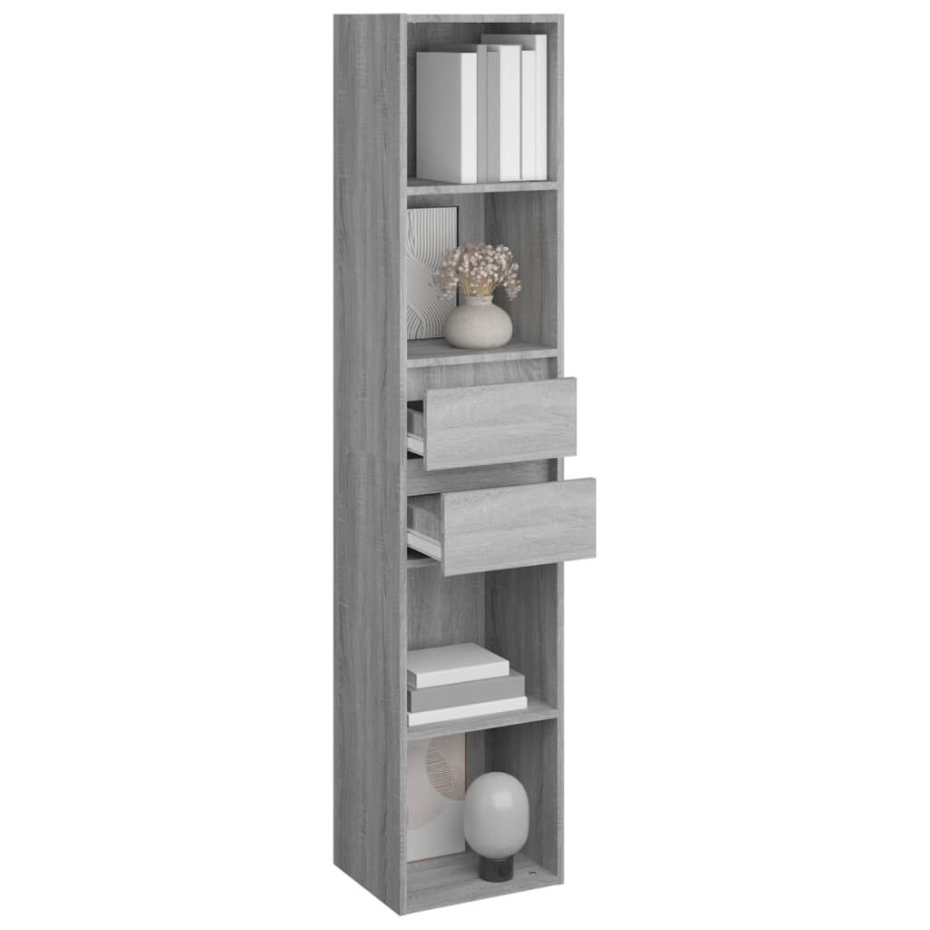 vidaXL Βιβλιοθήκη Γκρι Sonoma 36 x 30 x 171 εκ. από Επεξεργασμένο Ξύλο