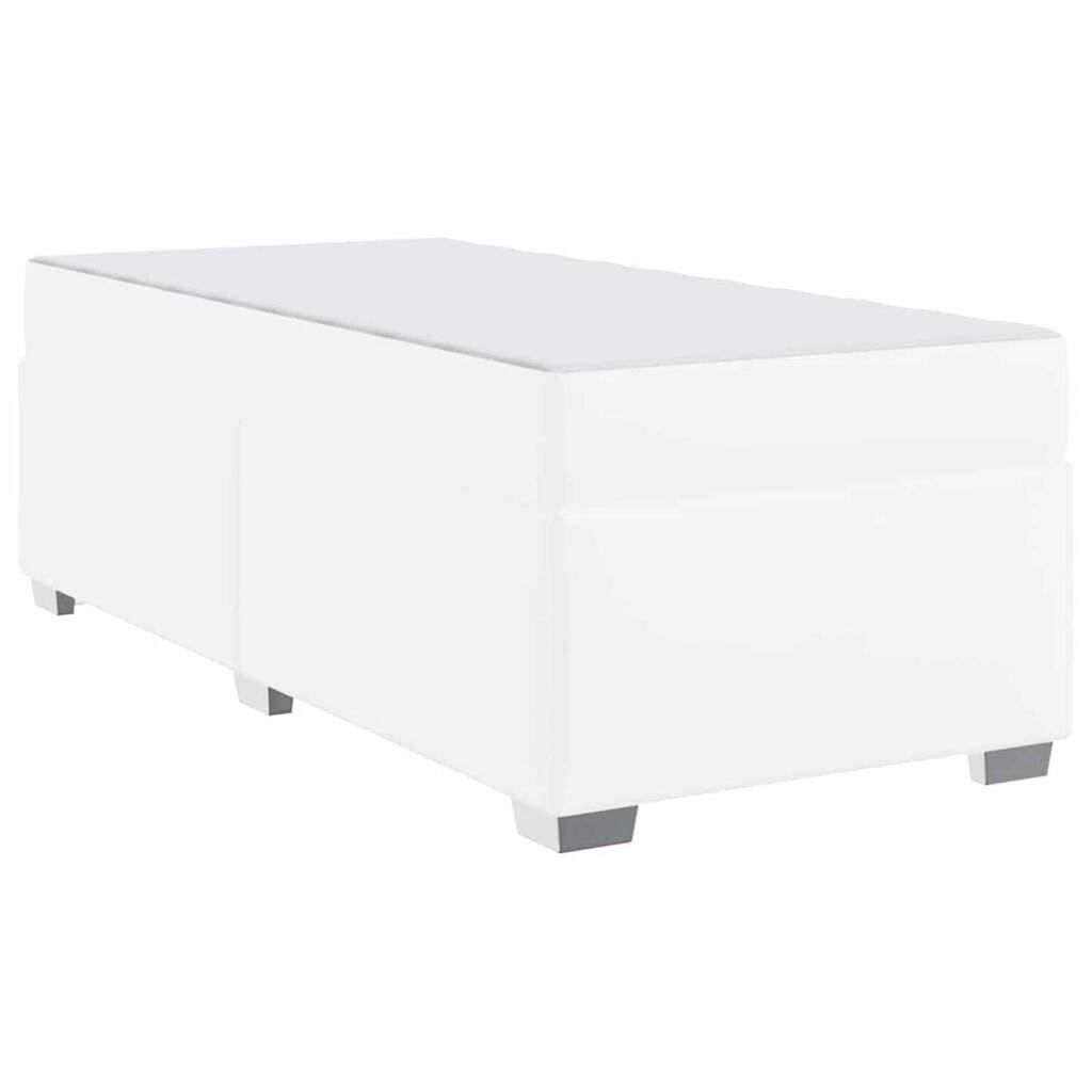 vidaXL Σκελετός Κρεβατιού Άλλο Λευκό 100 x 200 cm Τεχνητό δέρμα