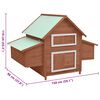 vidaXL Κοτέτσι Μόκα & Λευκό 150 x 96 x 110 εκ. από Μασίφ Ξύλο Ελάτης