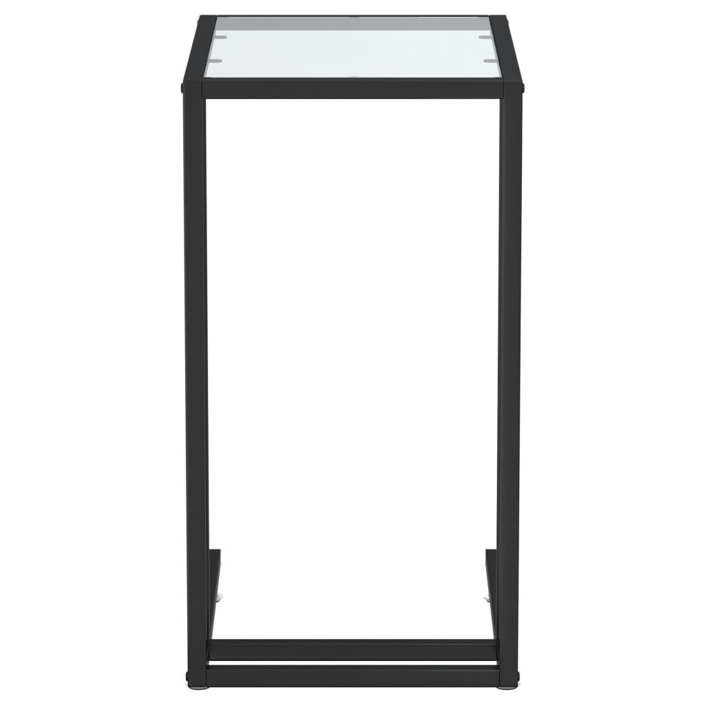 vidaXL Τραπέζι Υπολογιστή Βοηθητικό Διαφανές 50x35x65 εκ. Ψημένο Γυαλί