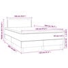 vidaXL Κρεβάτι Boxspring με Στρώμα Ροζ 120x200 εκ. Βελούδινο