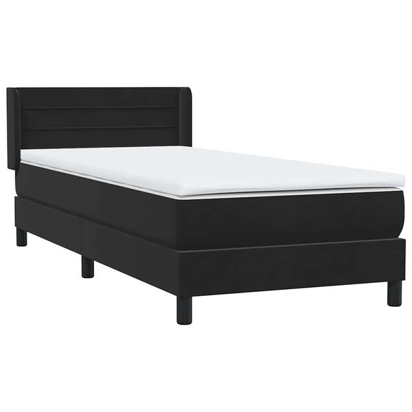 vidaXL &Kappa;&rho;&epsilon;&beta;ά&tau;&iota; Boxspring &mu;&epsilon; &Sigma;&tau;&rho;ώ&mu;&alpha; &Mu;&alpha;ύ&rho;&omicron; 90x210 &epsilon;&kappa;. &Beta;&epsilon;&lambda;&omicron;ύ&delta;&iota;&nu;&omicron;