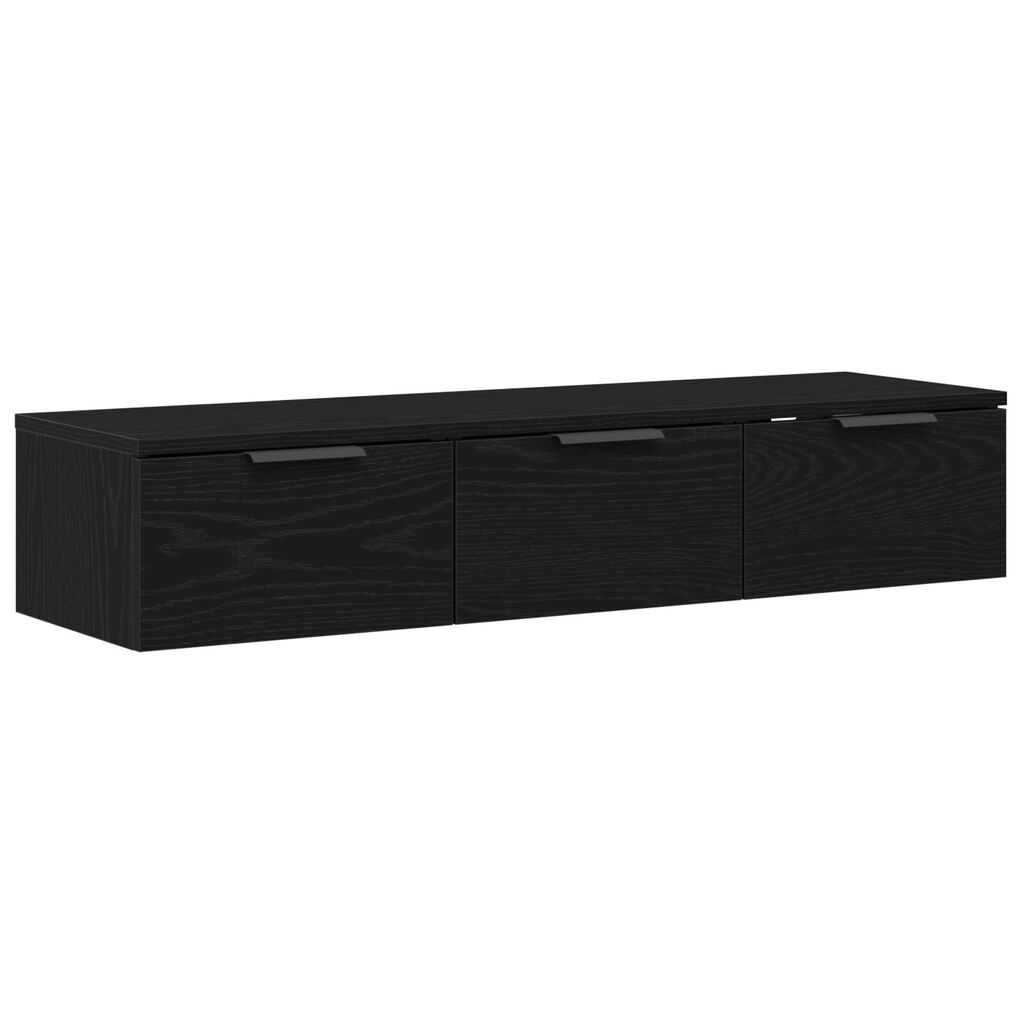 vidaXL Μαύρος Ξύλινος Τοίχος Ντουλάπι 102x30x20 εκ Κατασκευασμένο από Επεξεργασμένο Ξύλο