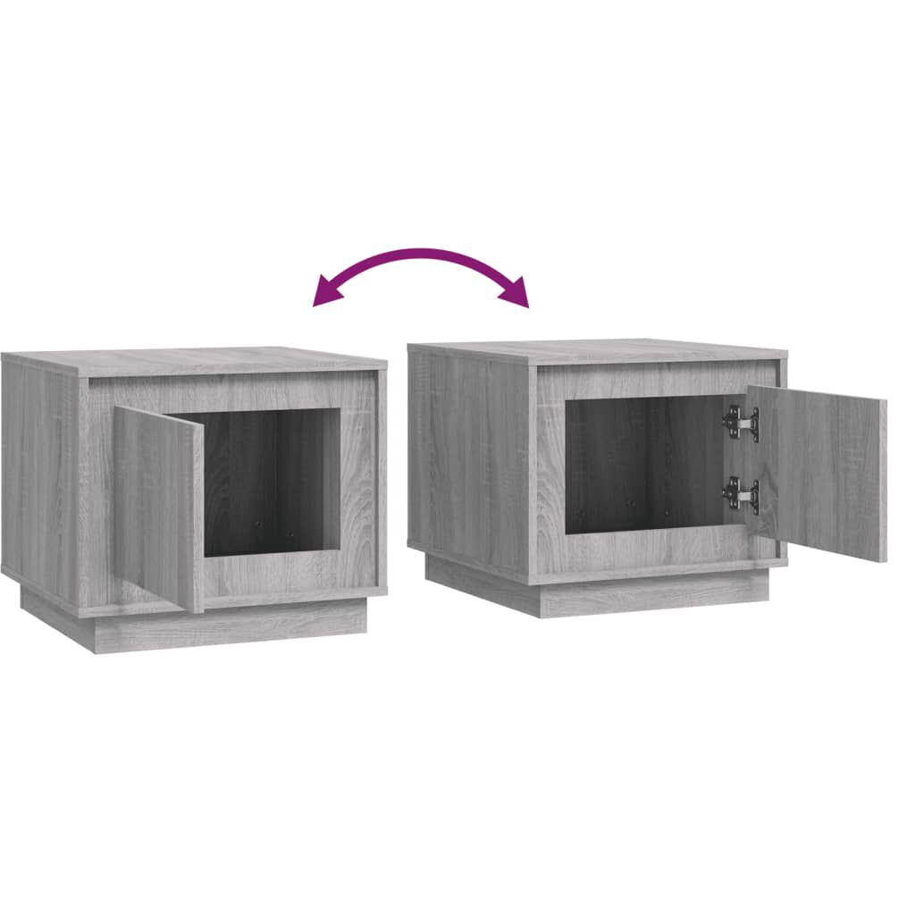 vidaXL Τραπεζάκι Σαλονιού Γκρι Sonoma 51x50x44 εκ. Επεξεργασμένο Ξύλο