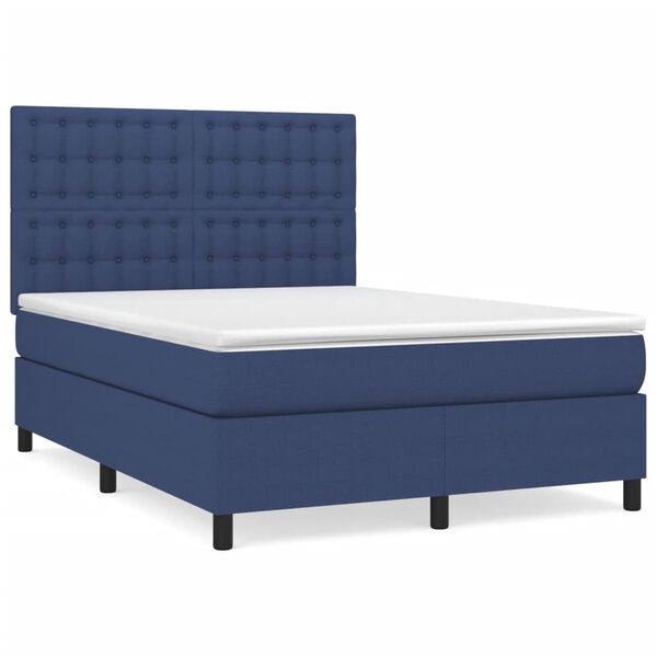 vidaXL &Kappa;&rho;&epsilon;&beta;ά&tau;&iota; Boxspring &mu;&epsilon; &Sigma;&tau;&rho;ώ&mu;&alpha; &Mu;&pi;&lambda;&epsilon; 140x190 &epsilon;&kappa;. &Upsilon;&phi;&alpha;&sigma;&mu;ά&tau;&iota;&nu;&omicron;