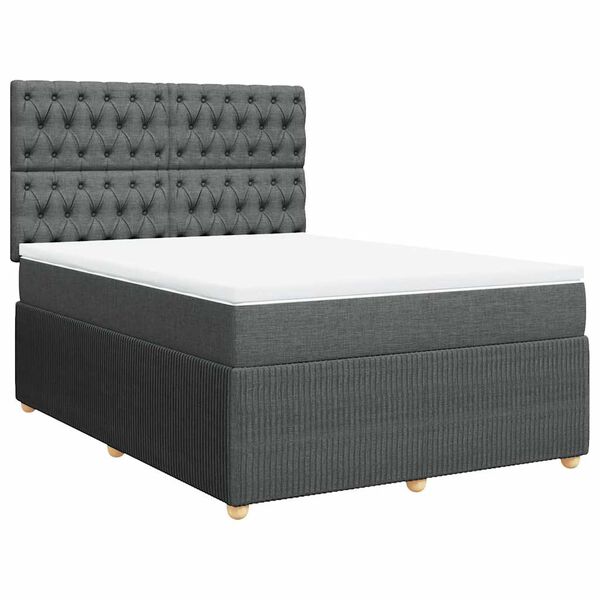 vidaXL &Kappa;&rho;&epsilon;&beta;ά&tau;&iota; Boxspring &mu;&epsilon; &Sigma;&tau;&rho;ώ&mu;&alpha; &Sigma;&kappa;&omicron;ύ&rho;&omicron; &Gamma;&kappa;&rho;&iota; 160x200 &epsilon;&kappa; &Upsilon;&phi;&alpha;&sigma;&mu;ά&tau;&iota;&nu;&omicron;