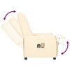 vidaXL Πολυθρόνα Μασάζ Ηλεκτρική Κρεμ από Συνθετικό Δέρμα