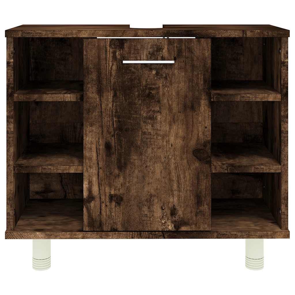 vidaXL Ντουλάπι Μπάνιου Καπνιστή Δρυς 60x32x53,5 εκ Επεξεργασμένο Ξύλο
